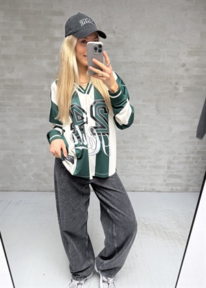 Haute 24 stripe bluse Sporty Green/Pearl HAUTE L\'AMITIÈ